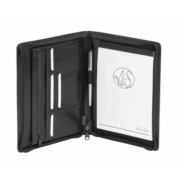 Schrijfmap Luigi Raphael A5+ met rits Zwart