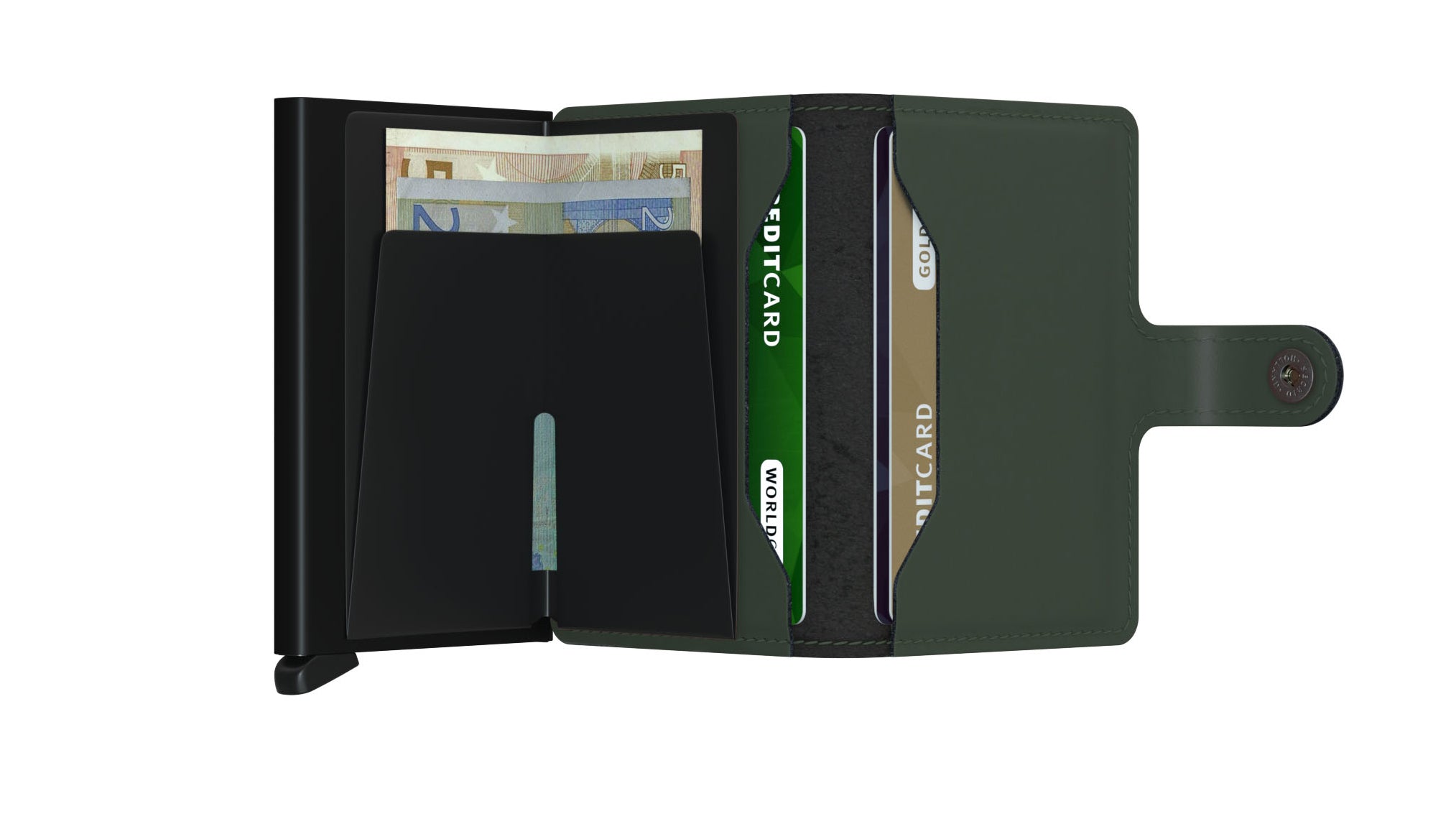 Secrid Miniwallet matte green - black