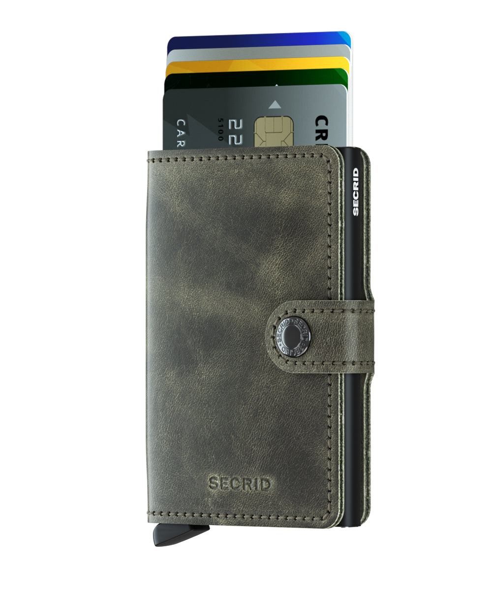 Secrid Miniwallet Vintage oliv - schwarz