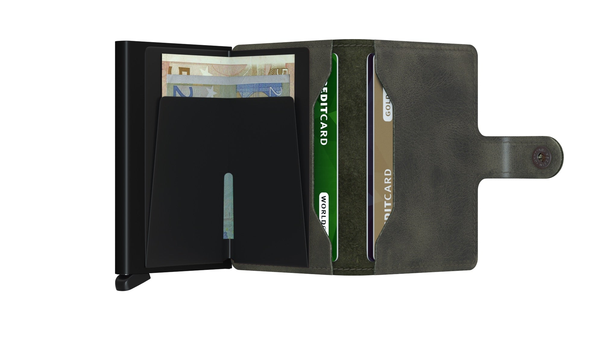 Secrid Miniwallet Vintage oliv - schwarz