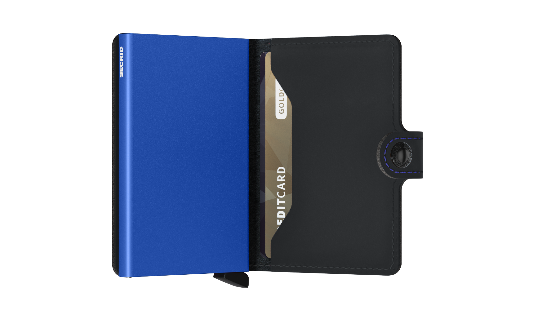 Secrid Miniwallet matte black & blue