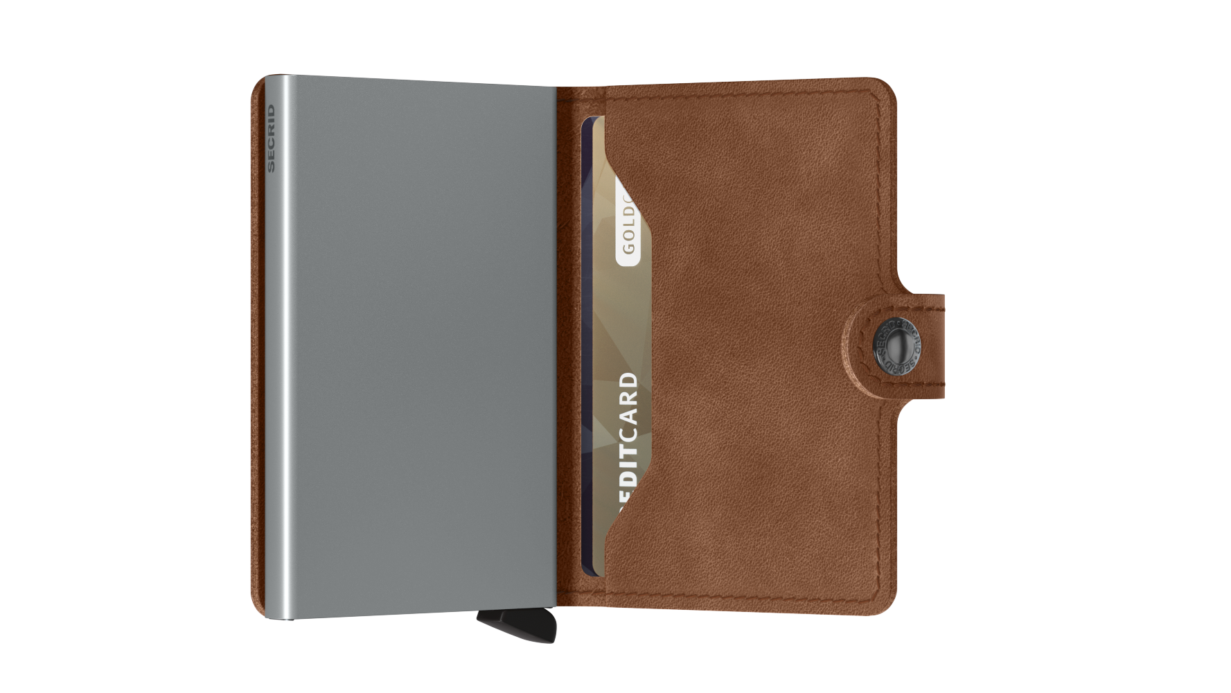Secrid Miniwallet vintage cognac-silver
