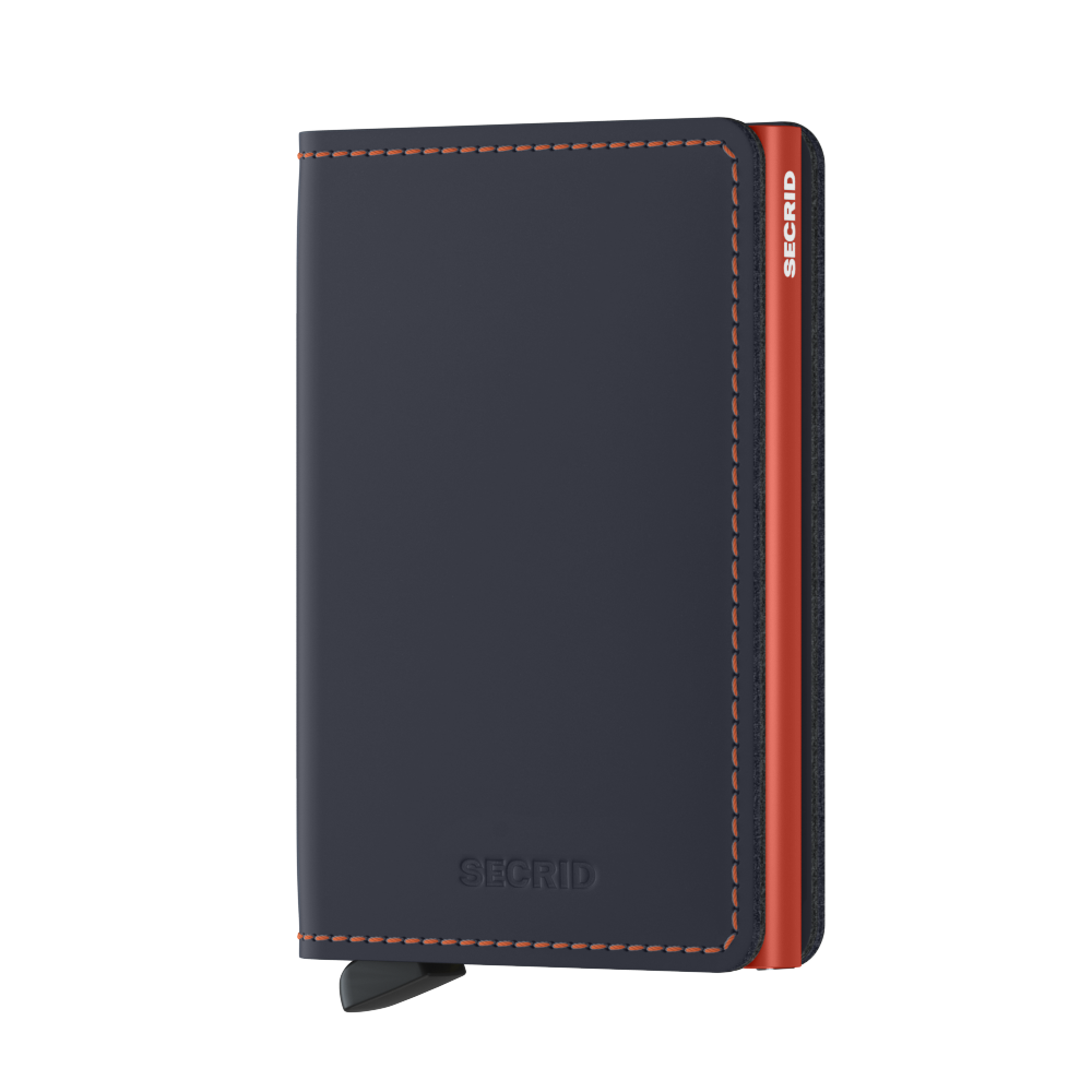 Secrid Slimwallet matte night blue & orange