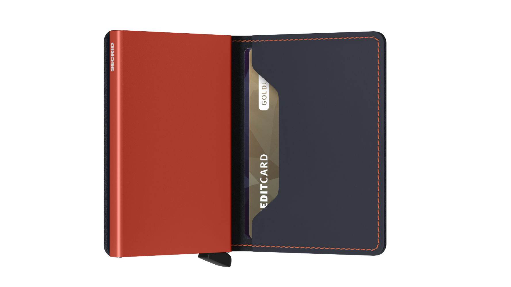 Secrid Slimwallet matte night blue & orange
