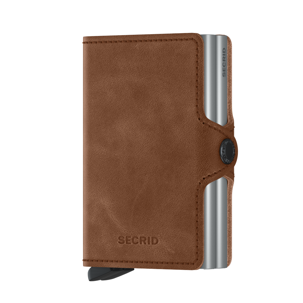 Secrid Twinwallet vintage cognac - silver