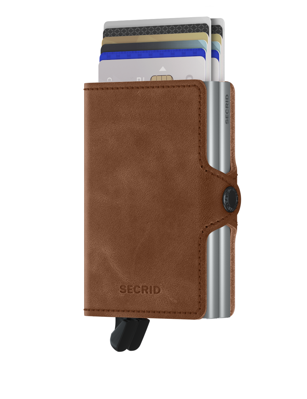 Secrid Twinwallet vintage cognac - silver