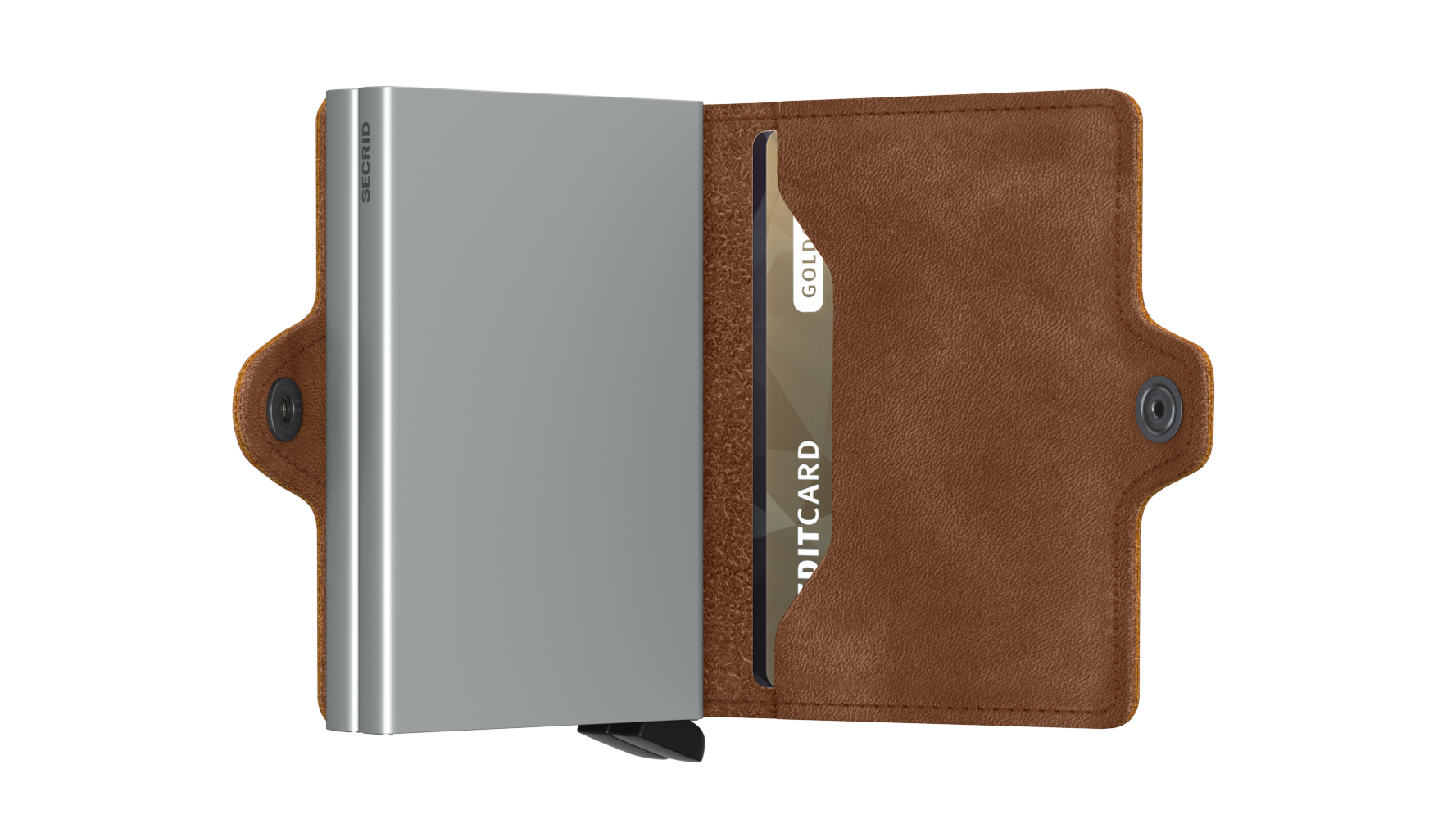 Secrid Twinwallet vintage cognac - silver