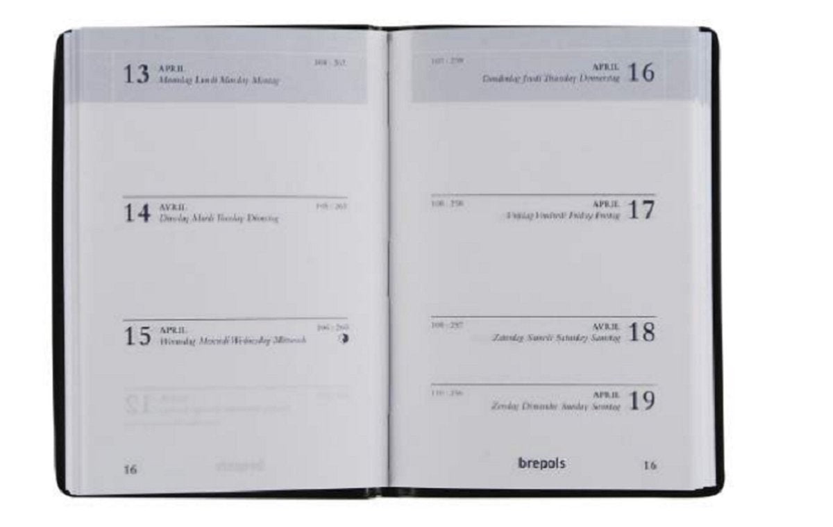 Brepols 2024 Diary Armada weekly Black