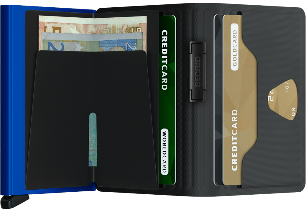 Secrid Bandwallet TPU (geen leer) zwart - kobalt