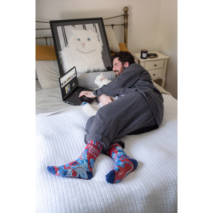 Sokken Heren: Crazy Cat Dude