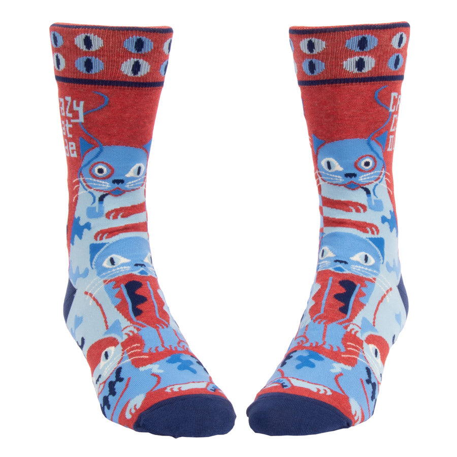 Socks Men: Crazy Cat Dude