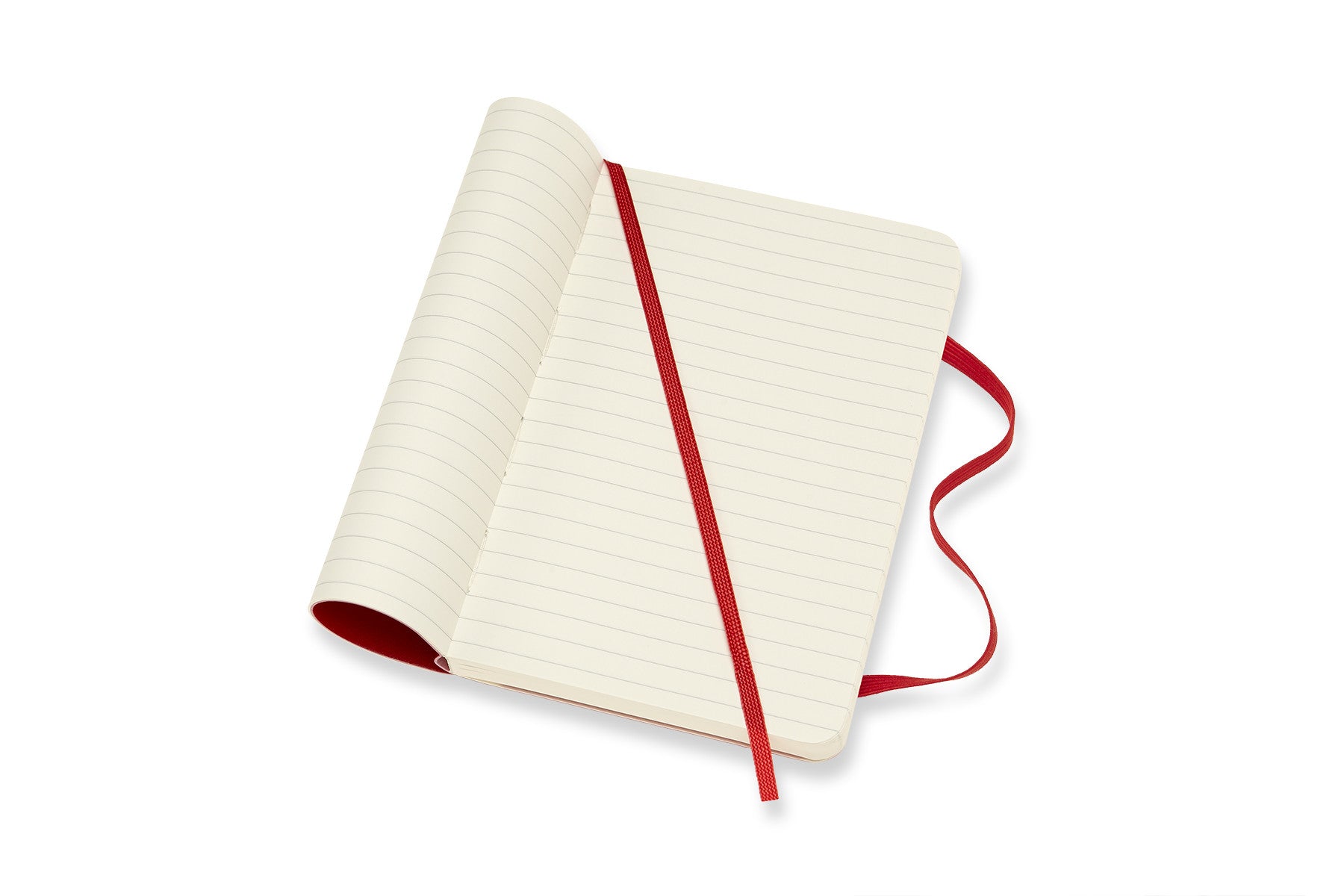 Moleskine notebook softcover pocket lined red