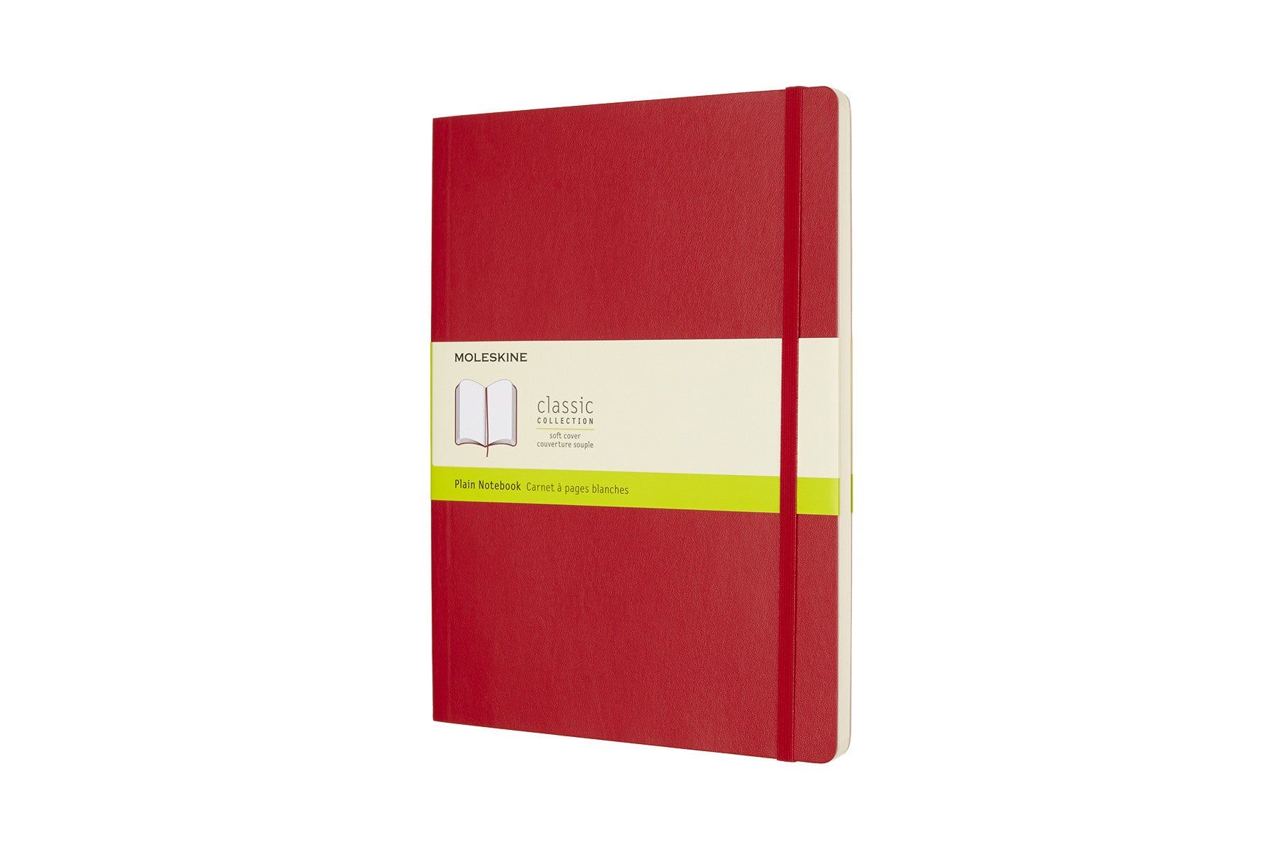 Moleskine notitieboekje softcover x-large effen rood
