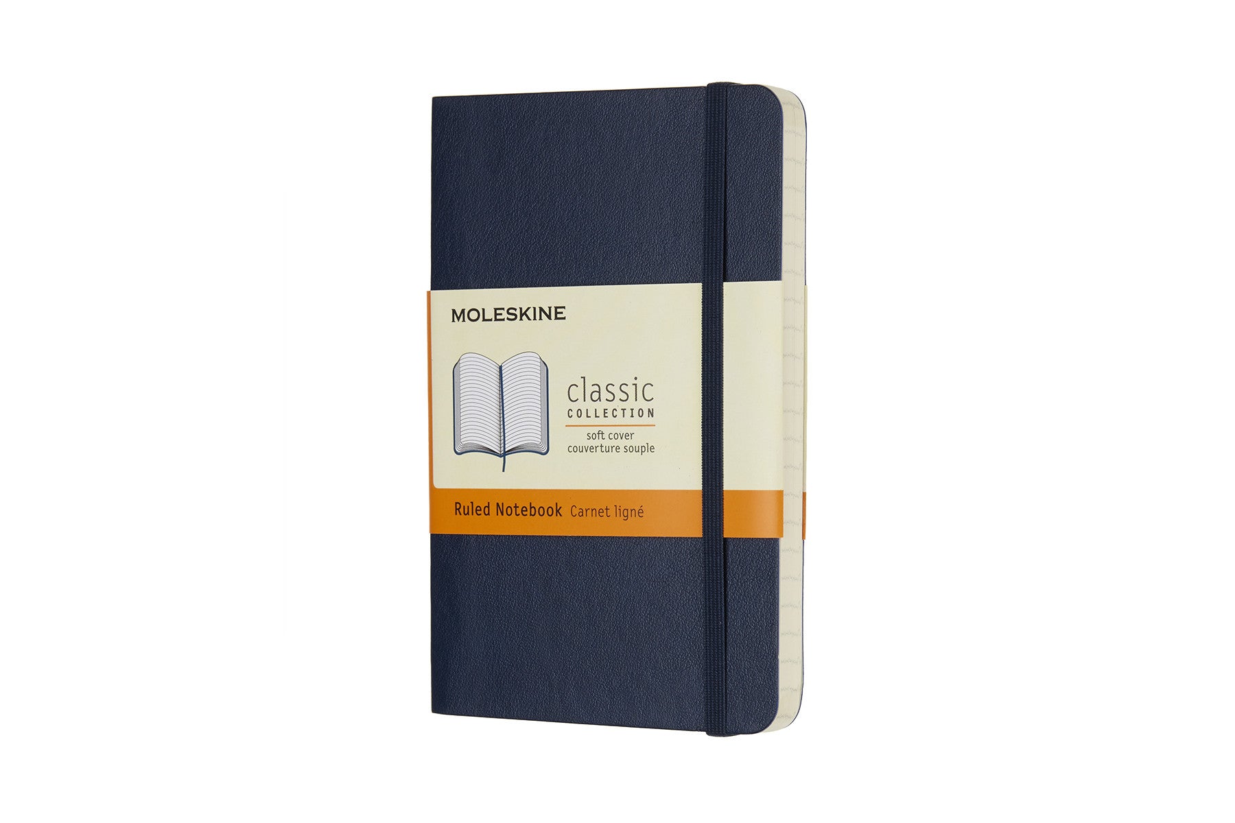 Moleskine notebook softcover pocket lined sapphire blue