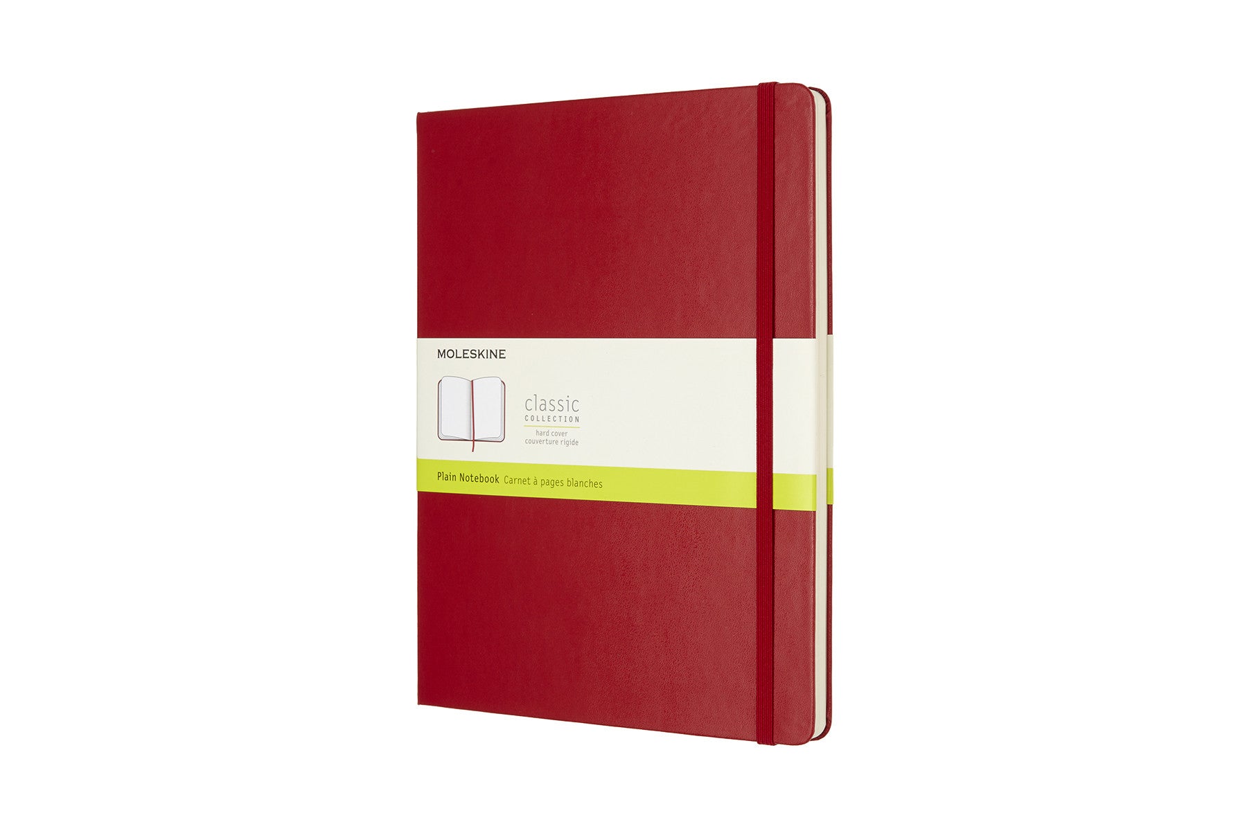 Moleskine notebook hardcover x-large plain red