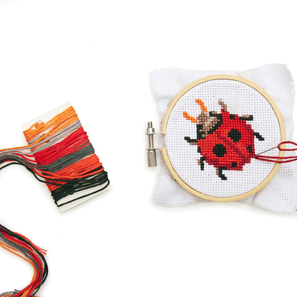 Mini Cross Stitch Borduurpakket - Lieveheersbeestje