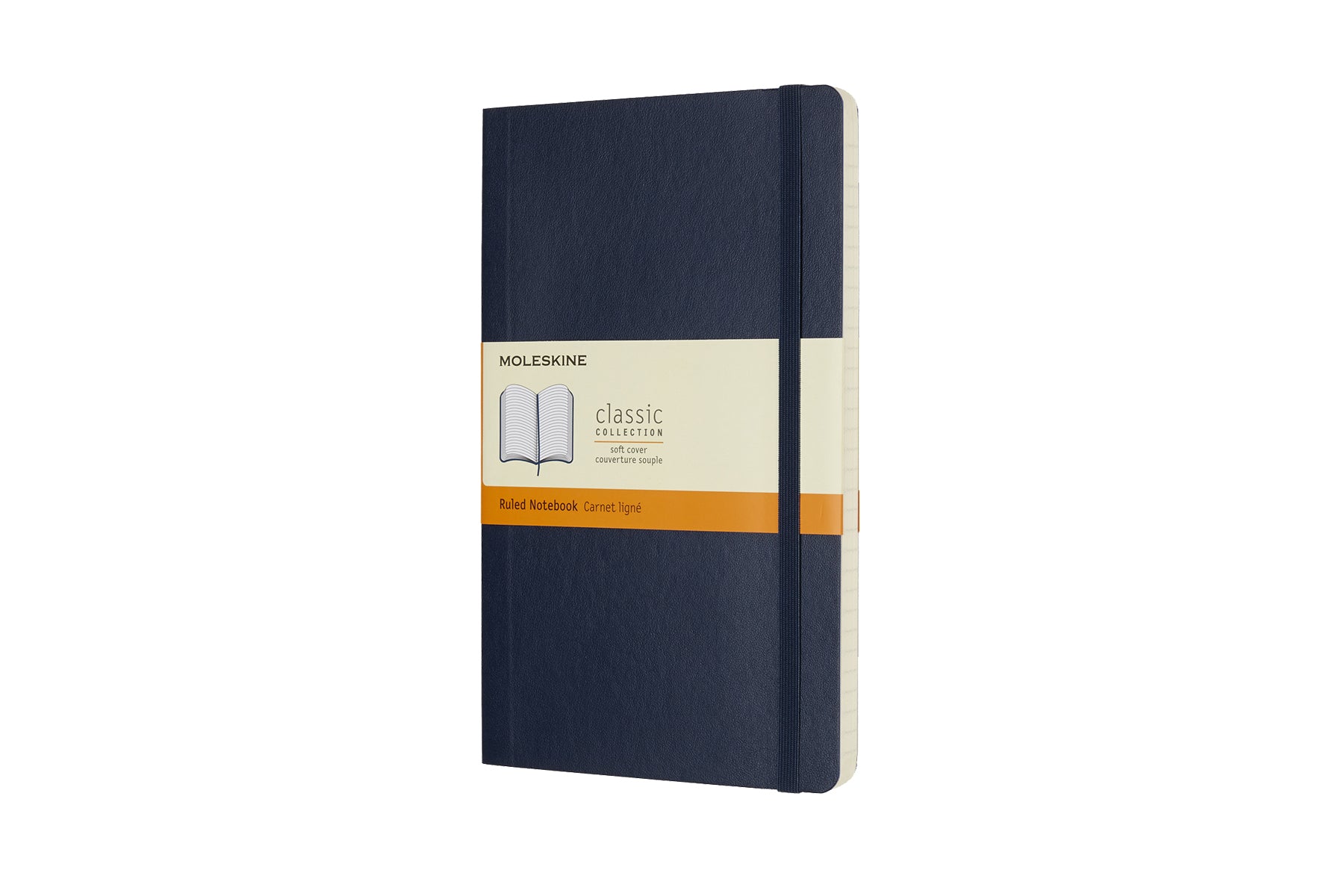 Moleskine notebook softcover large lined sapphire blue