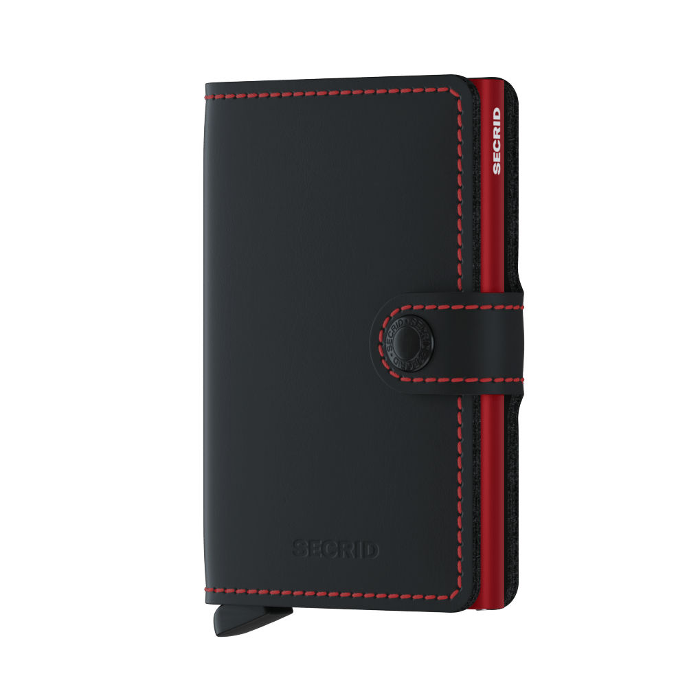 Secrid Miniwallet matte black & red