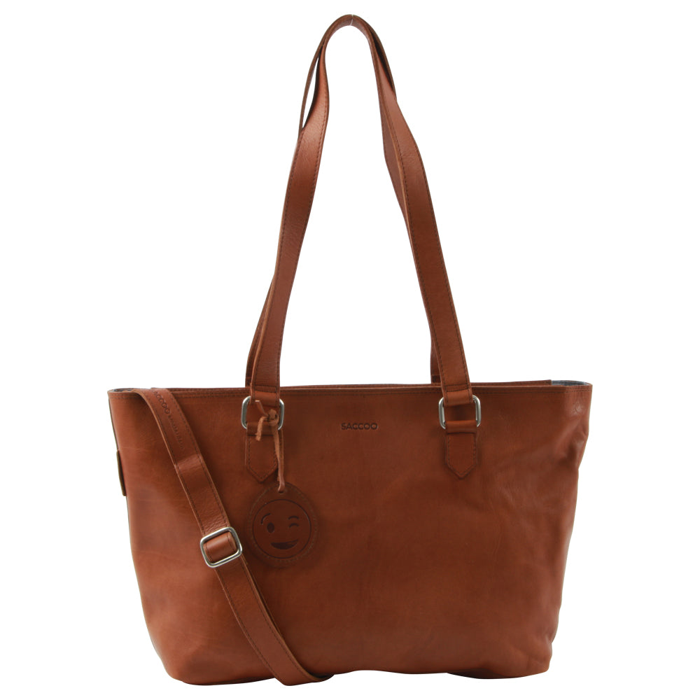 Saccoo Paloma Leather Shopper Cognac