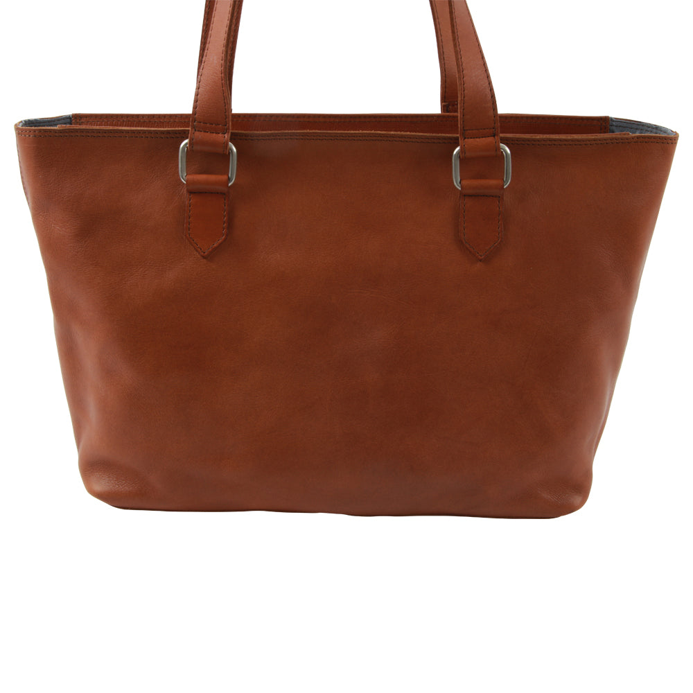 Saccoo Paloma Leather Shopper Cognac