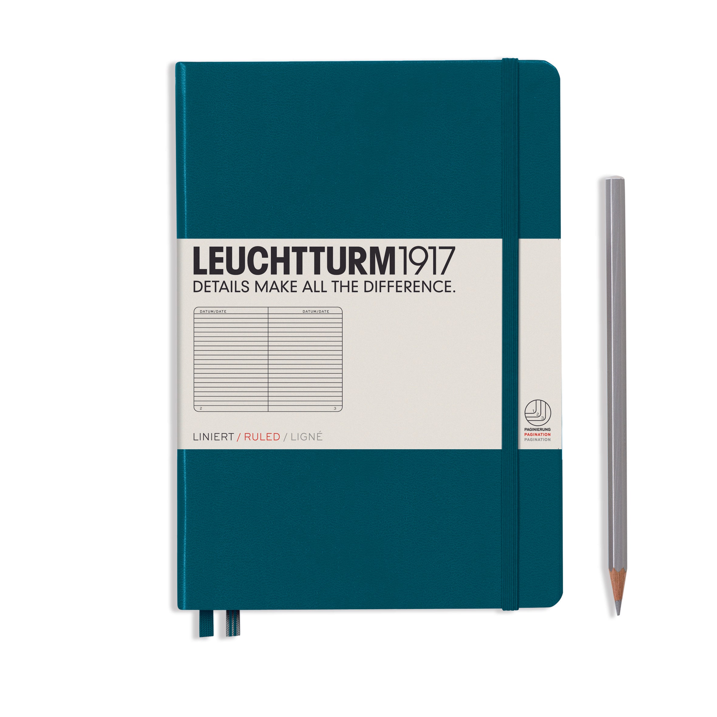 Leuchtturm medium gelinieerd notitieboek (A5) hardcover