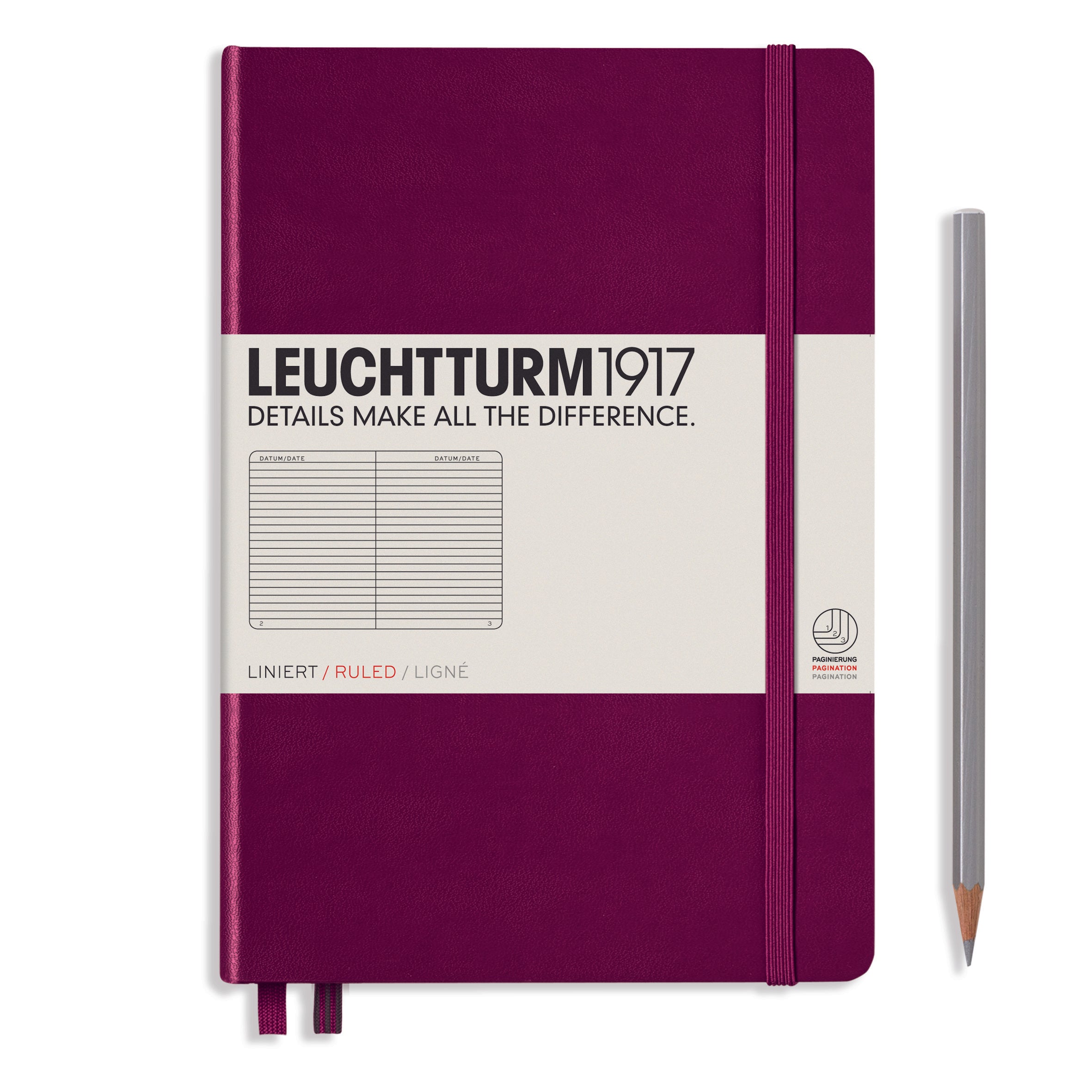 Leuchtturm medium gelinieerd notitieboek (A5) hardcover