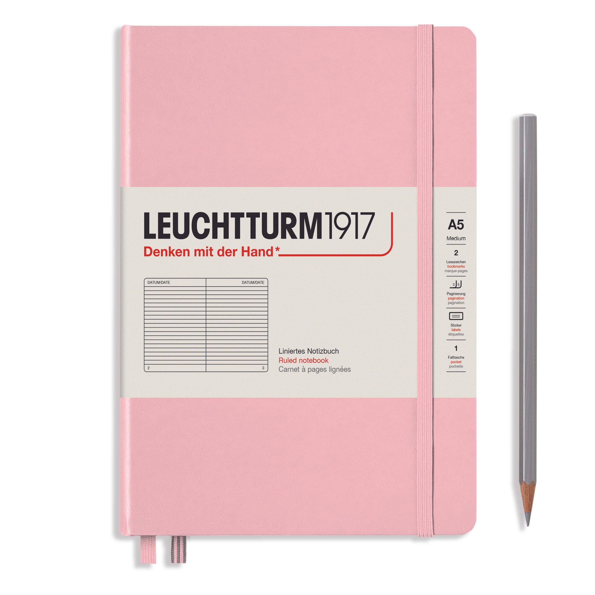 Leuchtturm medium gelinieerd notitieboek (A5) hardcover