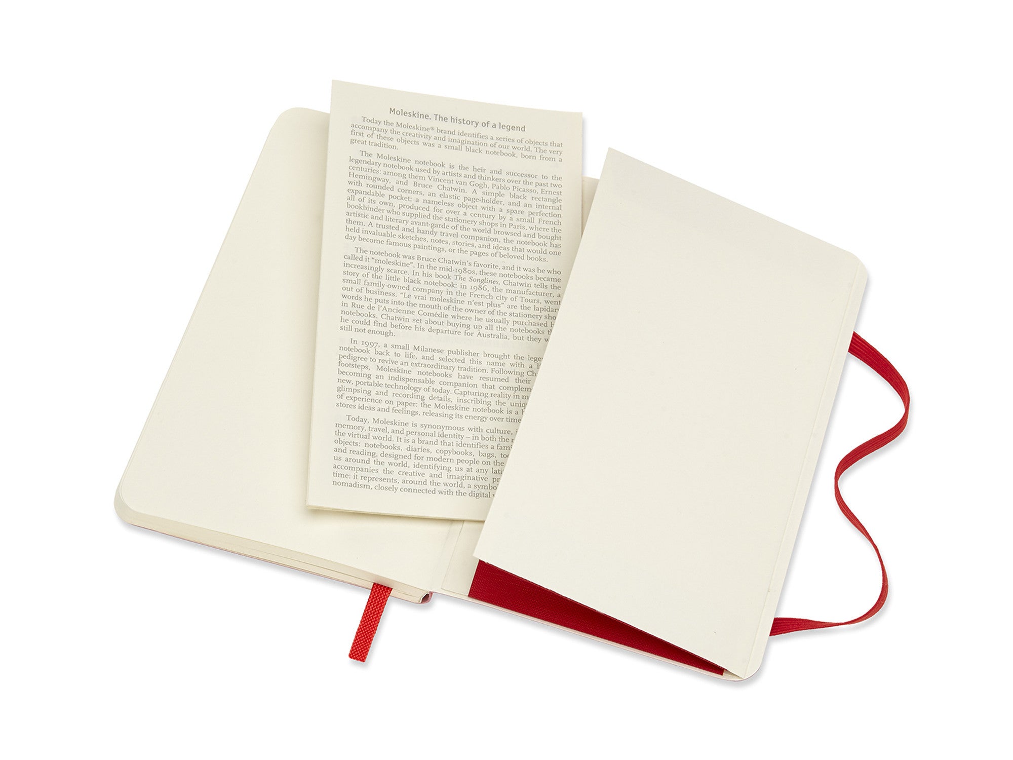 Moleskine notebook softcover large plain red