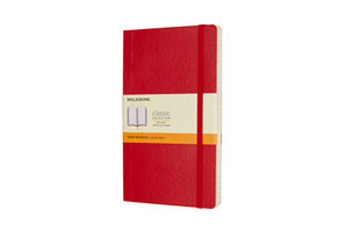 Moleskine notebook softcover large lined red