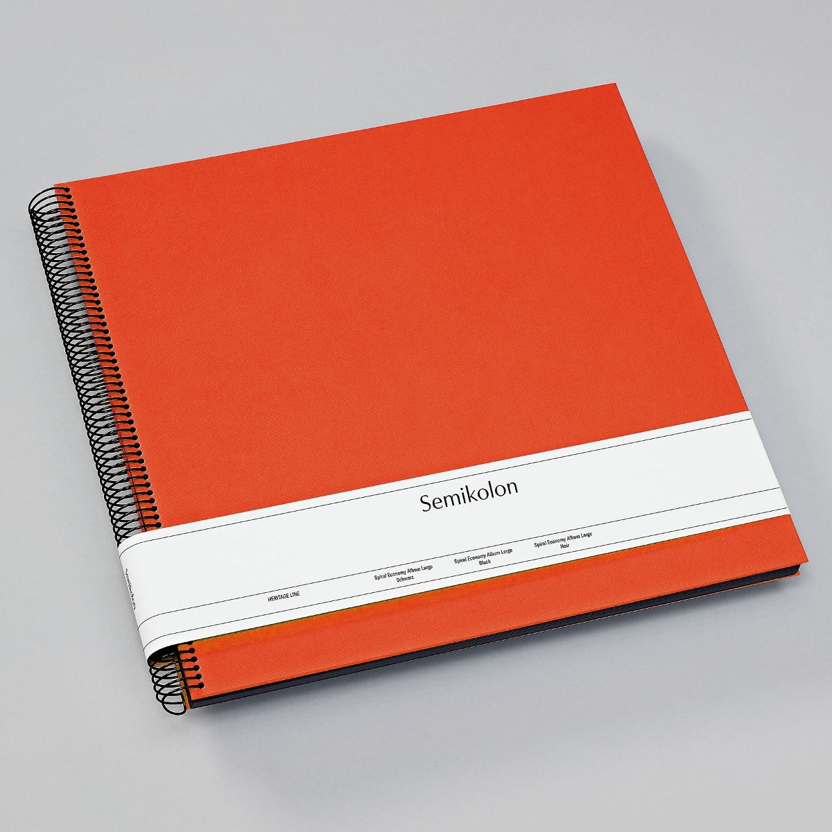 Semikolon Photo Album Spiral Economy Black Large