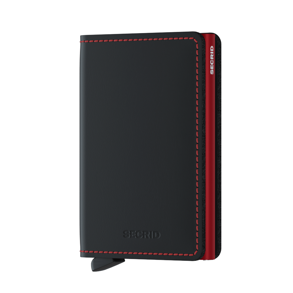 Secrid Slimwallet mat zwart & rood