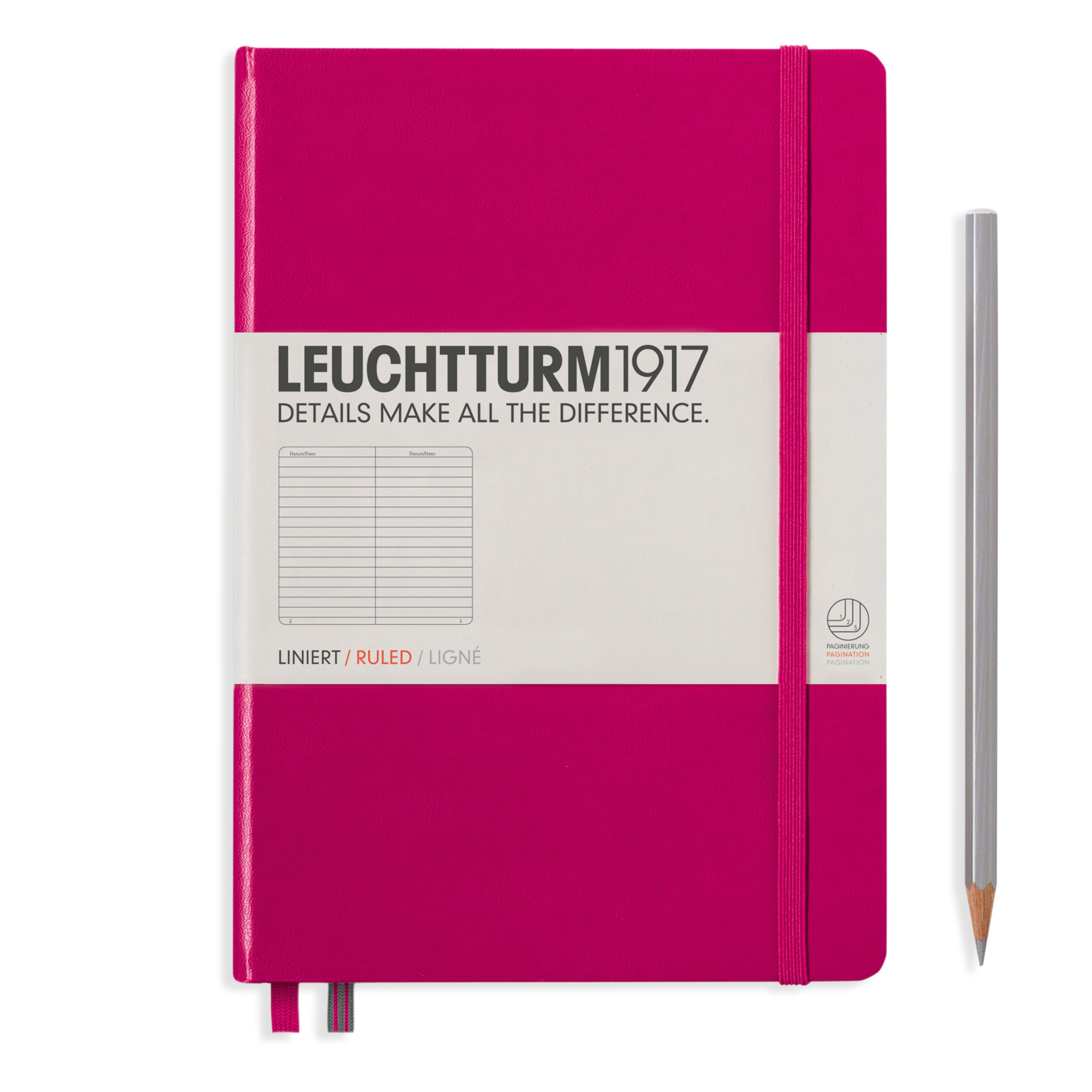 Leuchtturm medium gelinieerd notitieboek (A5) hardcover