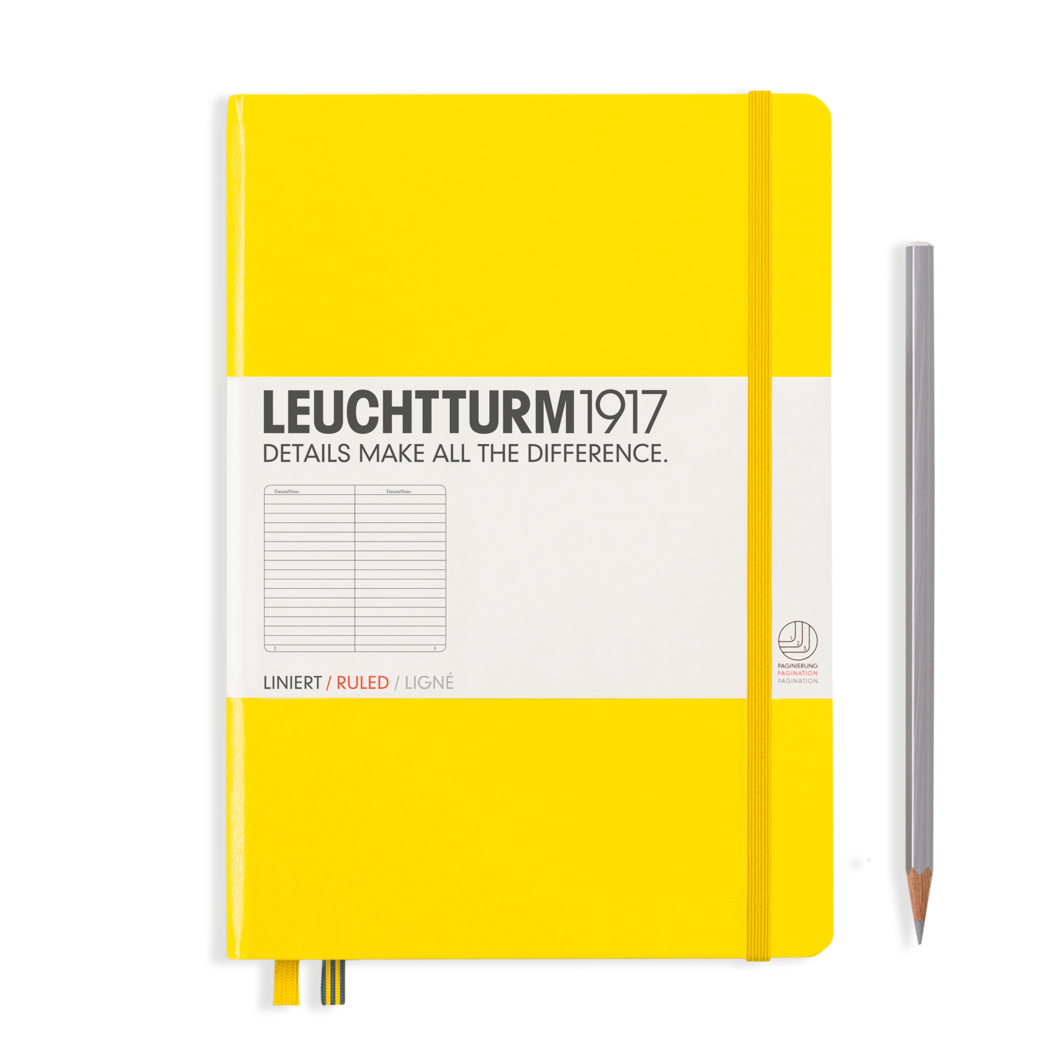 Leuchtturm medium gelinieerd notitieboek (A5) hardcover