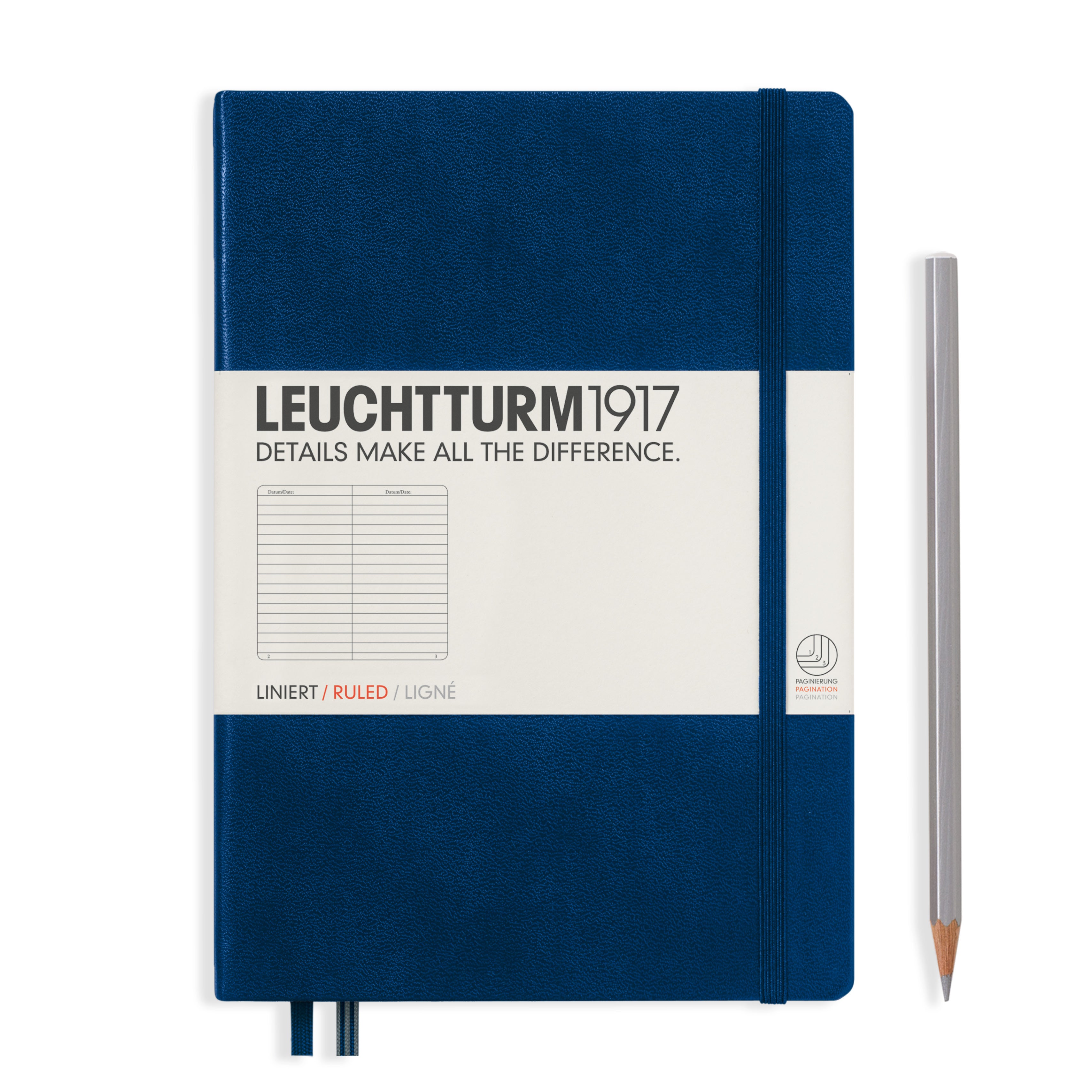 Leuchtturm medium gelinieerd notitieboek (A5) hardcover