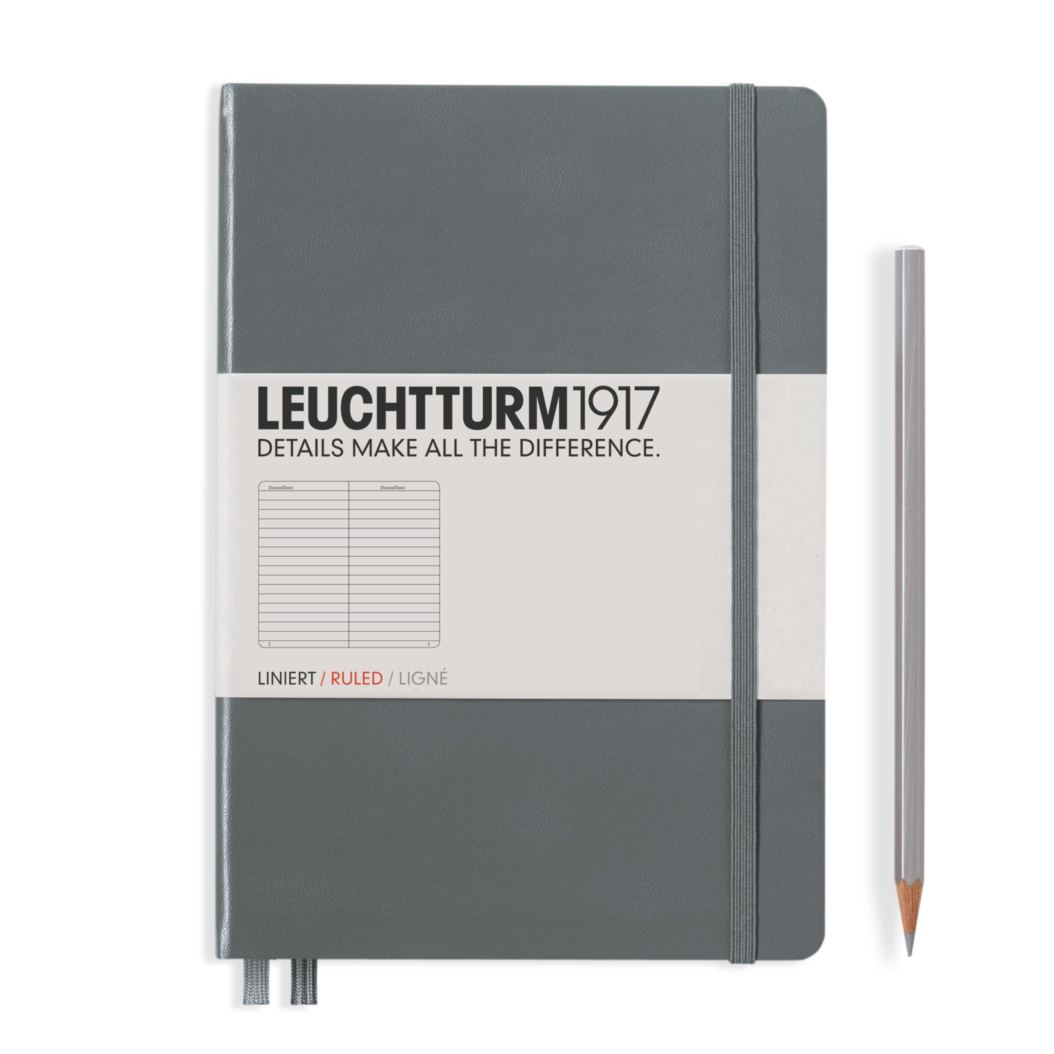 Leuchtturm medium gelinieerd notitieboek (A5) hardcover