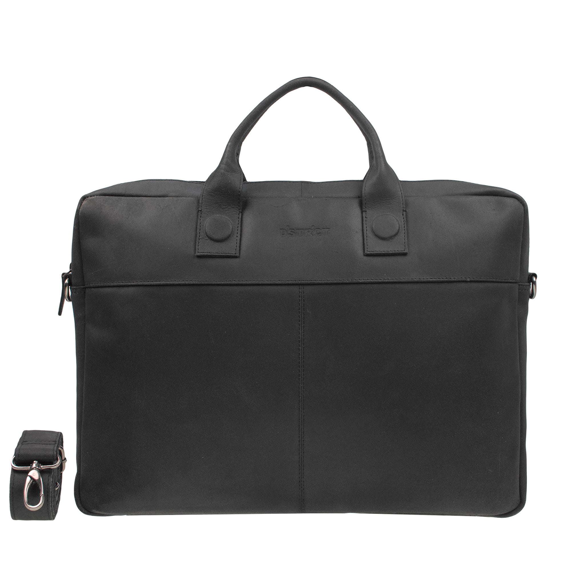 DSTRCT Laptop Leather Bag 17'' Black