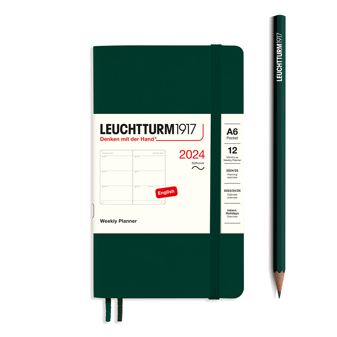 Leuchtturm 2024 diary softcover pocket week on 2 pages