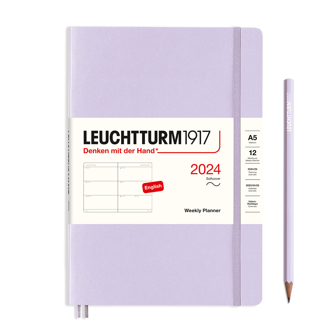 Leuchtturm 2024 diary softcover medium a5 week on 2 pages