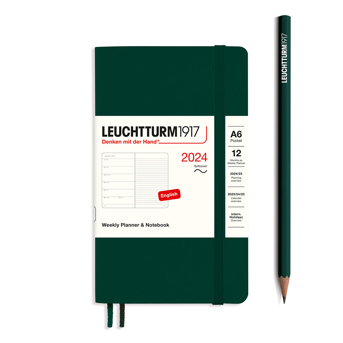 Leuchtturm 2024 agenda softcover pocket week met notitie