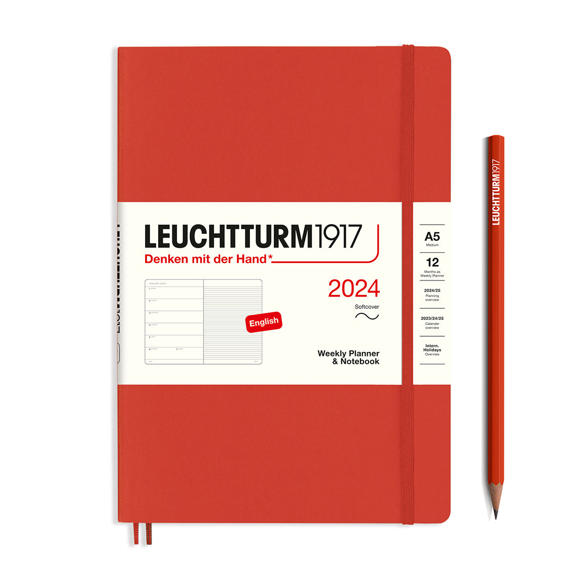 Leuchtturm 2024 diary softcover medium a5 week
