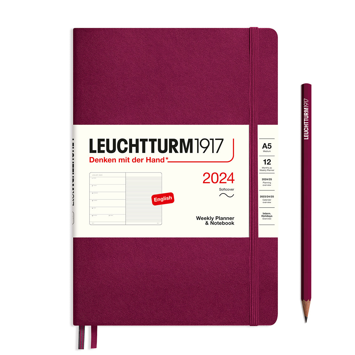 Leuchtturm 2024 diary softcover medium a5 week