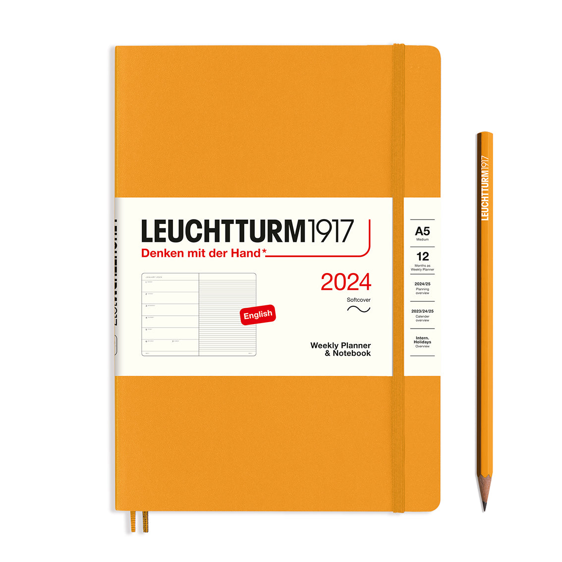 Leuchtturm 2024 agenda softcover medium week met notitie
