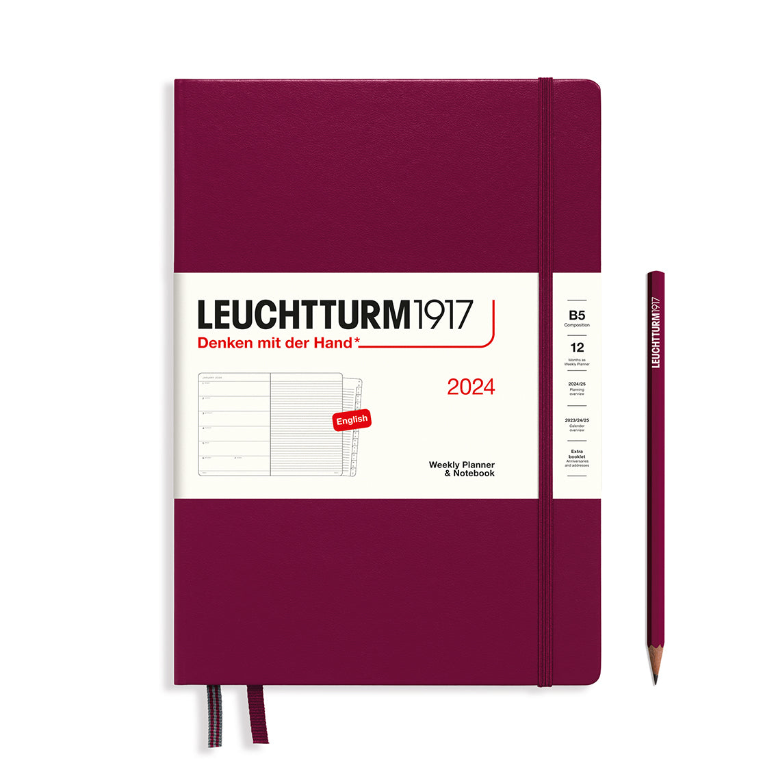 Leuchtturm 2024 diary hardcover composition b5 week