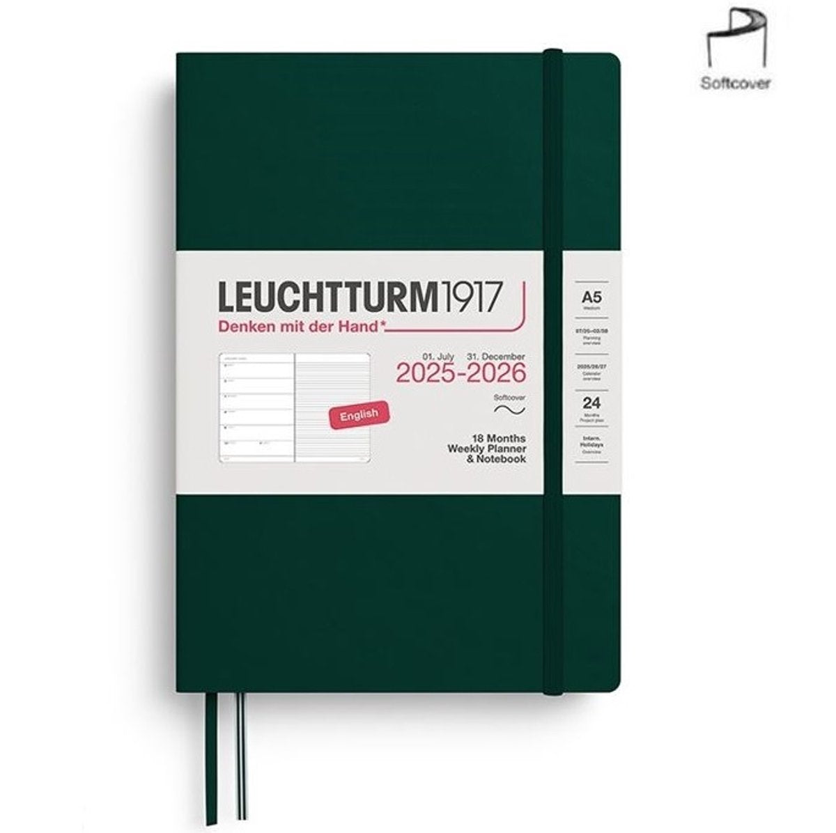 Leuchtturm 18 months diary softcover large 2025-2026