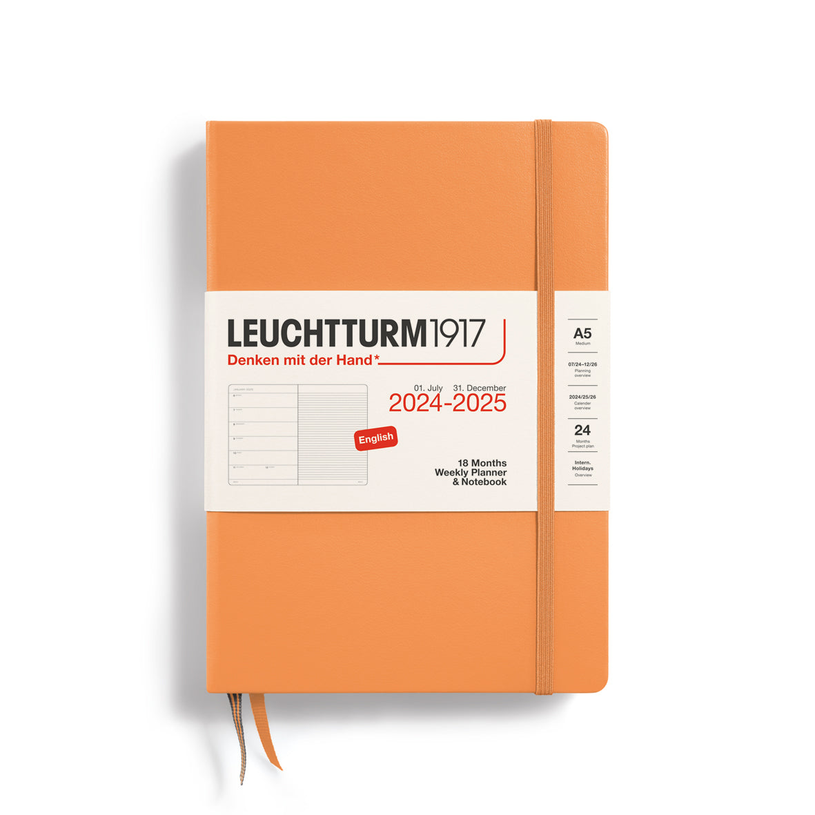 Leuchtturm 18 month diary hardcover large 2024-2025