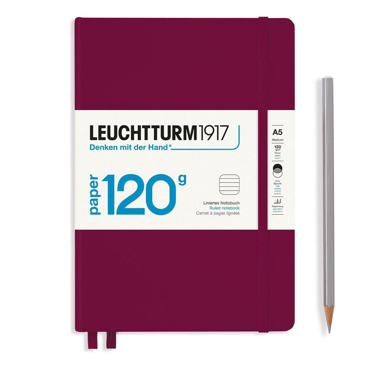 Leuchtturm Notitieboek Medium (A5) Hardcover Lijn 120 g