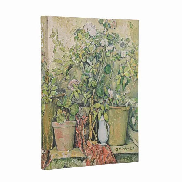 Paperblanks 18 Monate Kalender Midi Hardcover Cezanne Terrakottatöpfe