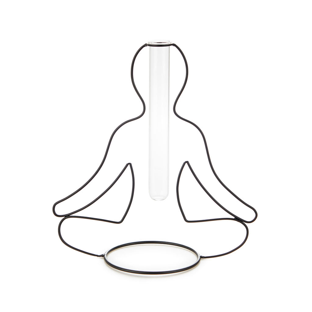 Silhouette Flaschenvase Yoga