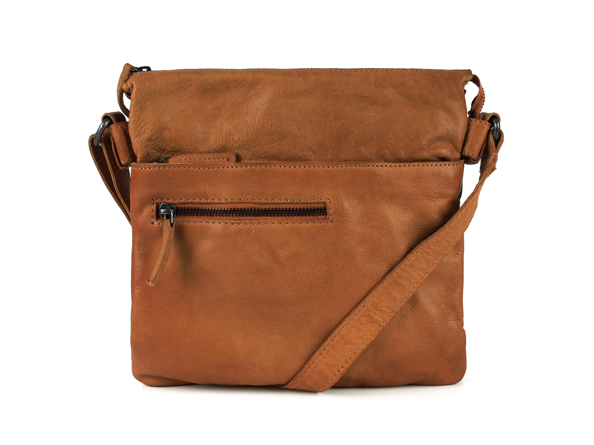 DSTRCT Leather Bag Harrington Road Square Crossover Cognac
