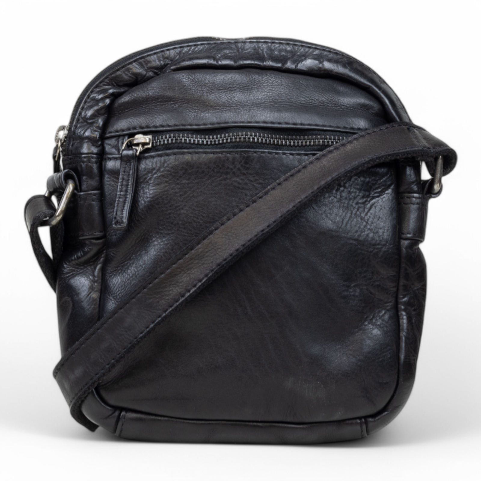 DSTRCT Leather Bag Harrington Road Crossover Black